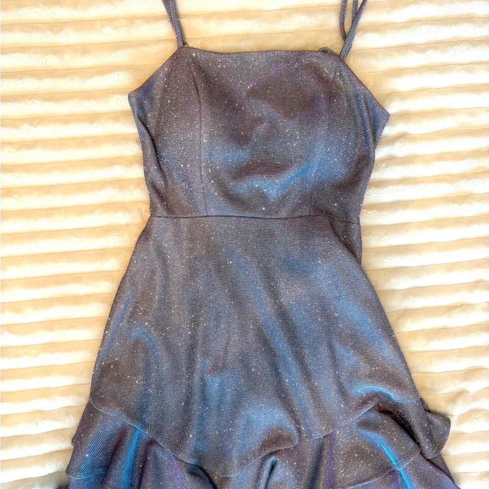 Elegant Iridescent Blue Dress
